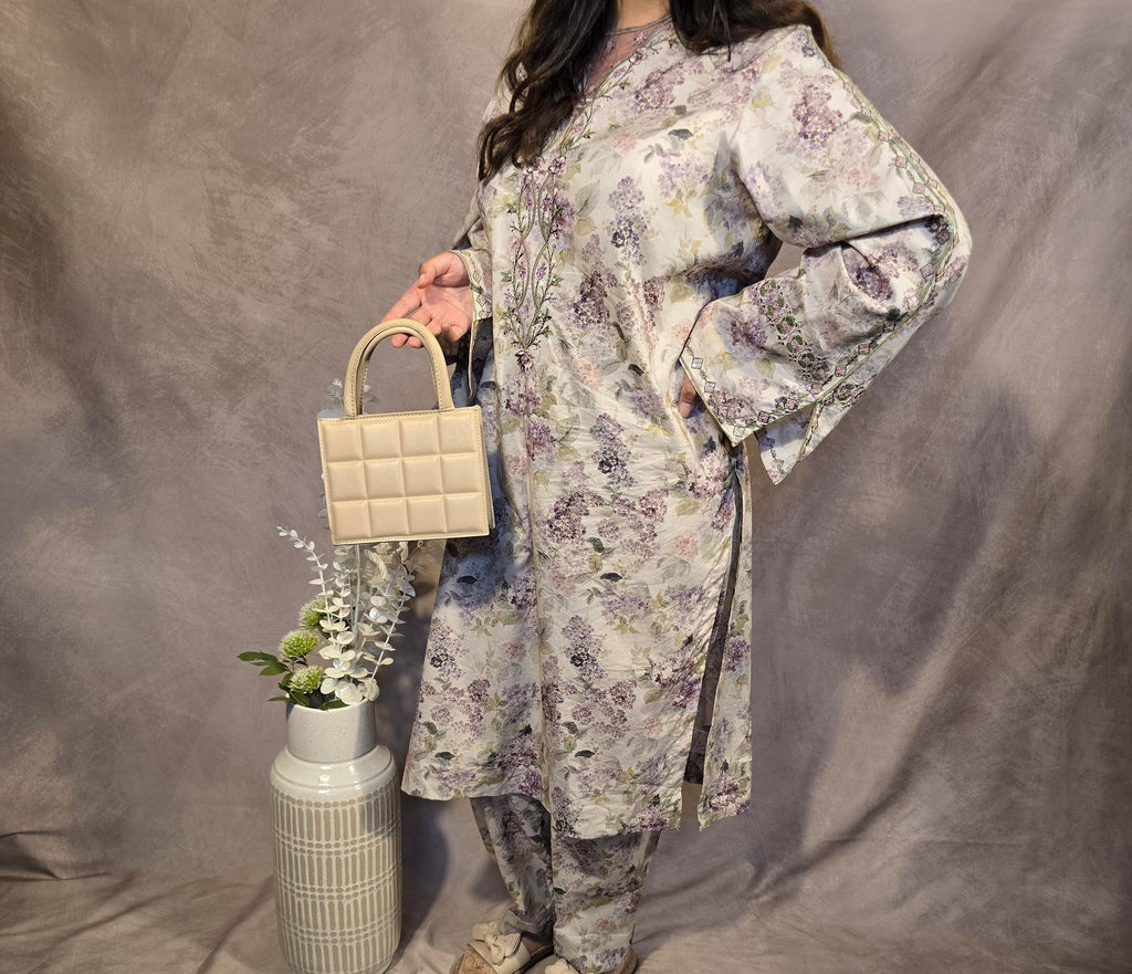 Ivory Floral 2-Piece Coord Set