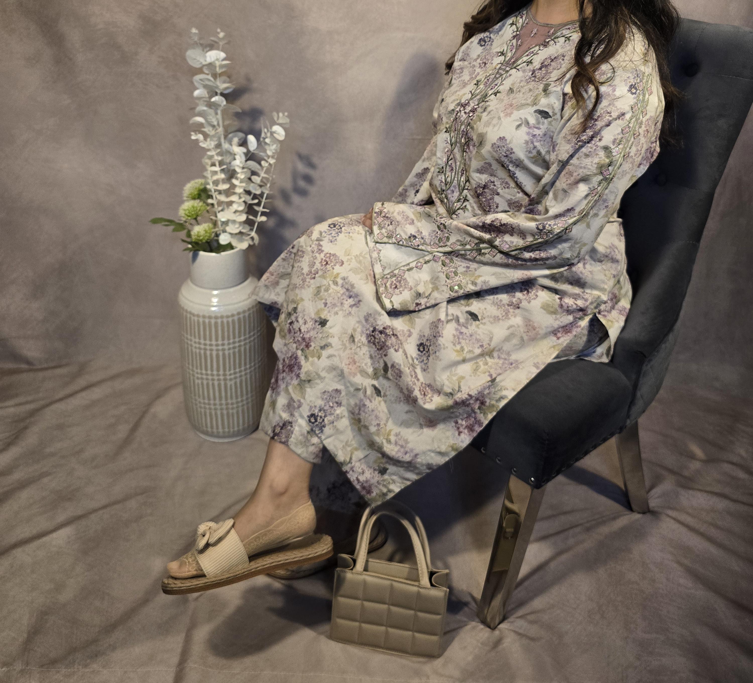 Ivory Floral 2-Piece Coord Set