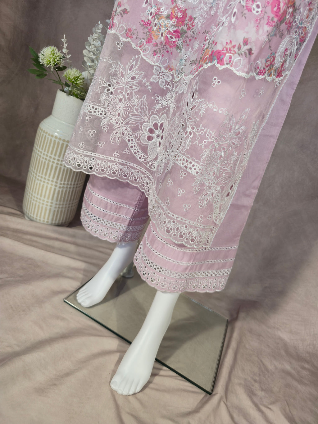 Blush Appliqué 3-Piece Suit