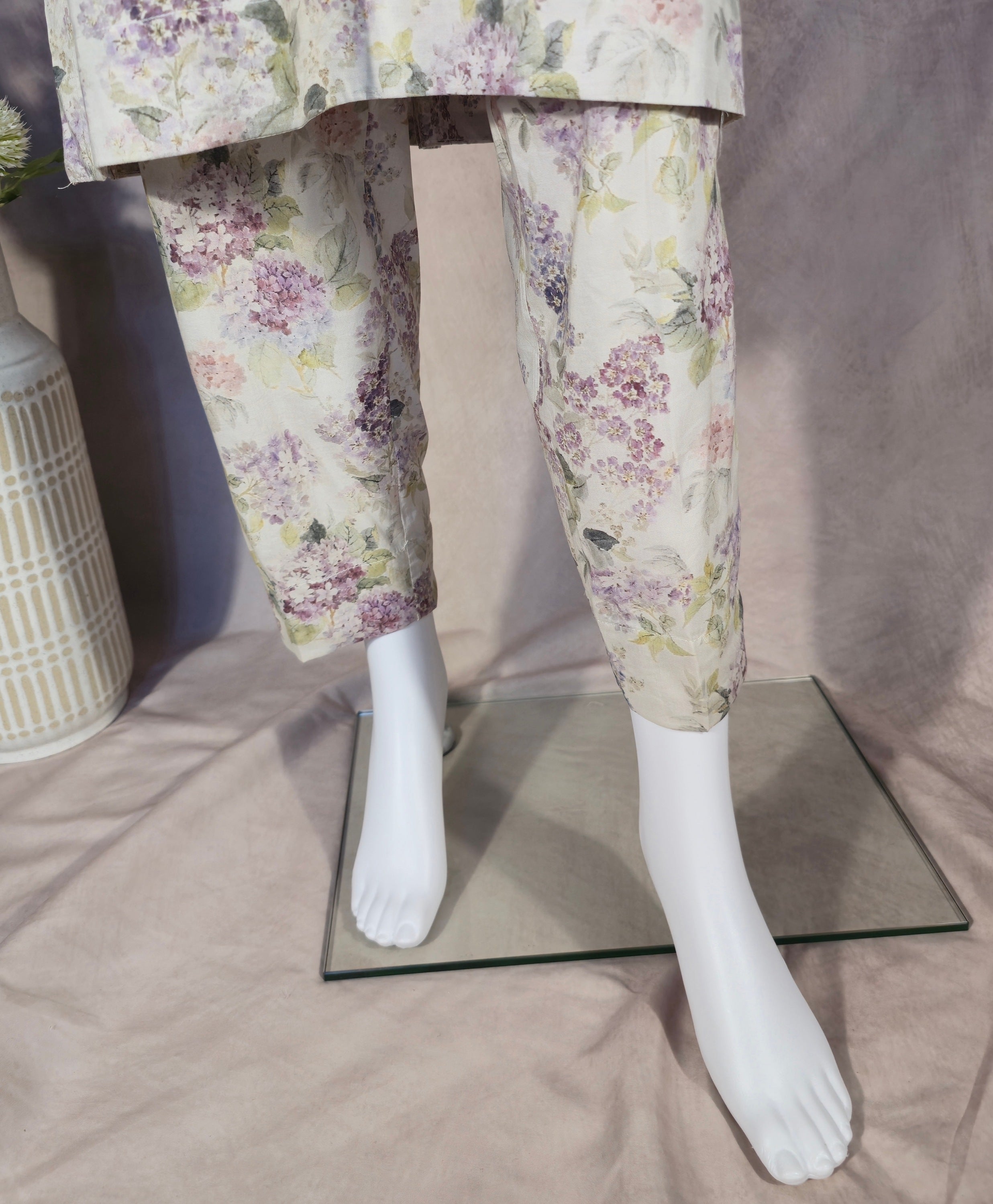 Ivory Floral 2-Piece Coord Set